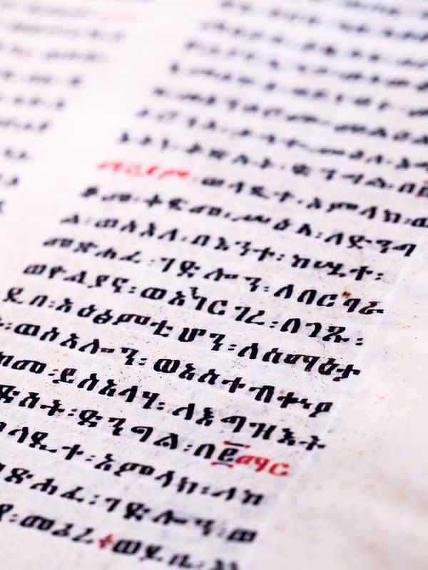 traditional Ethiopian alphabet