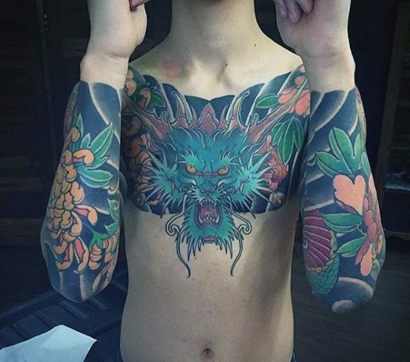 Traditional Awesome Mens Japanese Sleeve Tattoos