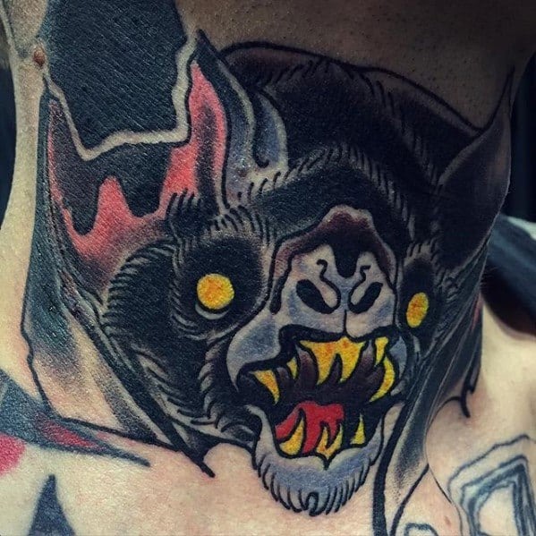 Traditional Bat Male Tattoo Designs