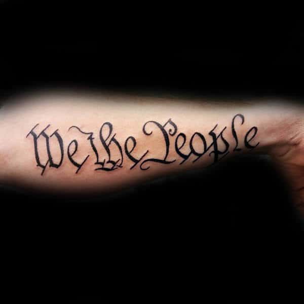 100 We The People Tattoo Designs You Need To See  Military tattoos  American flag forearm tattoo Patriotic tattoos