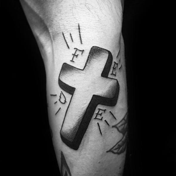 Traditional Cross Tattoo Ideas For Males