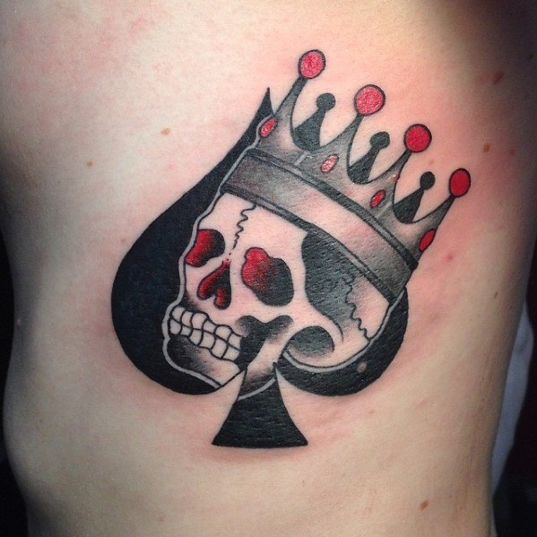36. Traditional Crown Tattoos.