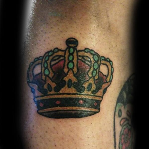 Traditional Crown Male Tattoo Designs