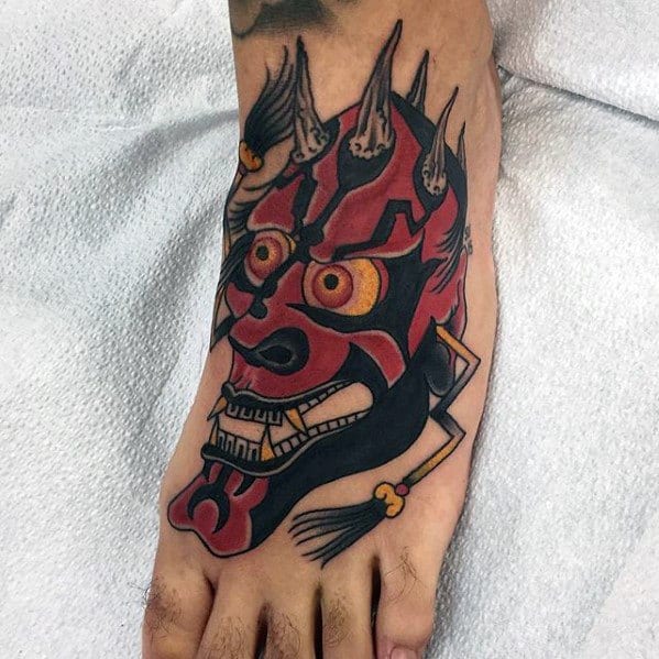 Traditional Foot Darth Maul Tattoo Ideas For Males