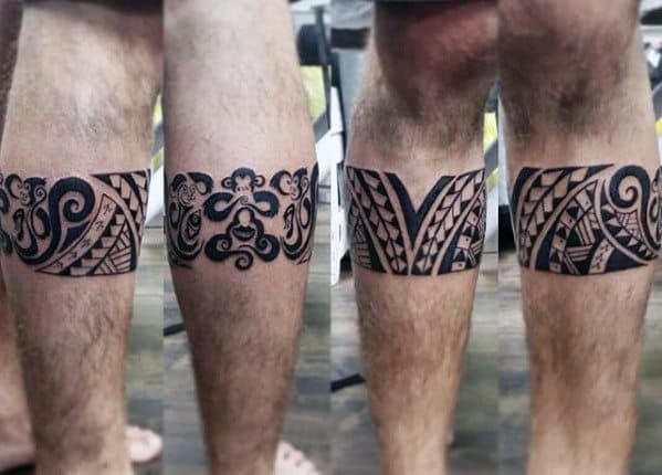 Traditional Leg Band Hawaiian Tribal Mens Tattoo Ideas