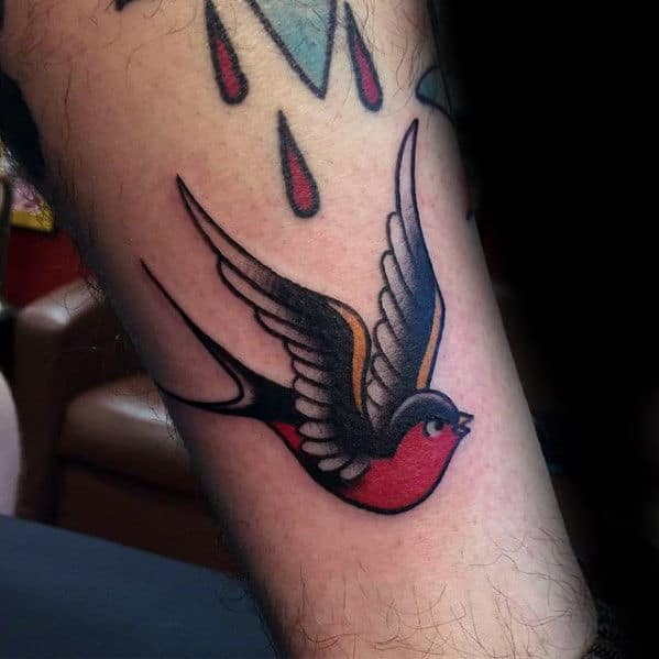 Old School Tattoos Traditional American Tattoos with a Sense of Irony   School tattoo Traditional tattoo bird American tattoos