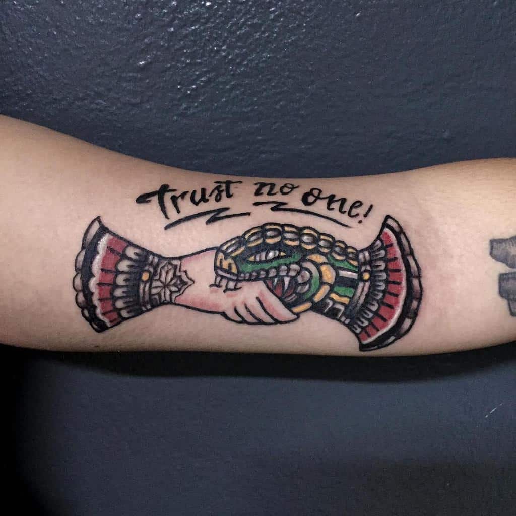 traditional trust no one tattoos fkmev