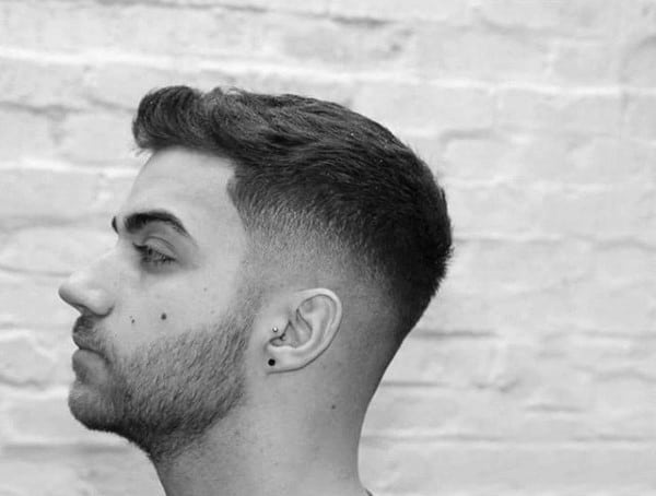 Traditional Wavy Short Fade Haircuts For Men