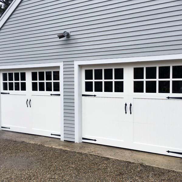 Traditional White Garage Door Exterior Design