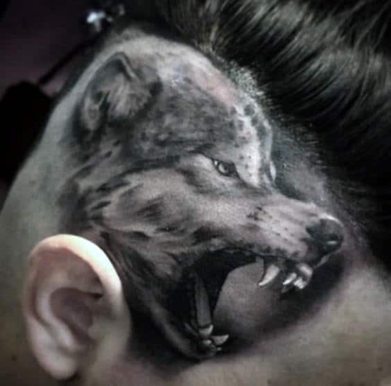 Traditional Wolf Tattoo For Men