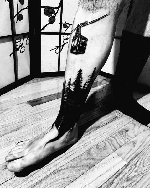 Tree Leg Tattoo Inspiration For Men