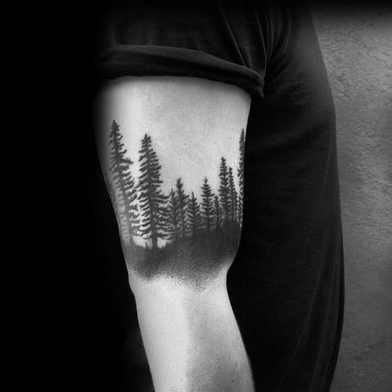 50 Tree Line Tattoo Design Ideas For Men - Timberline Ink