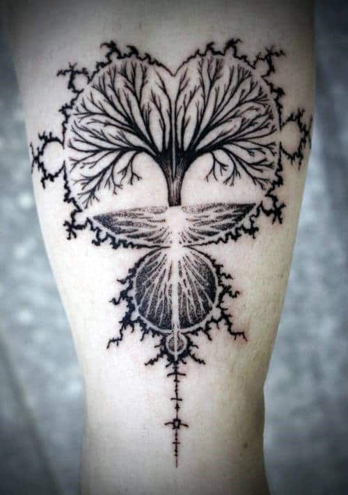 Tree Of Life Factal Mens Arm Tattoo