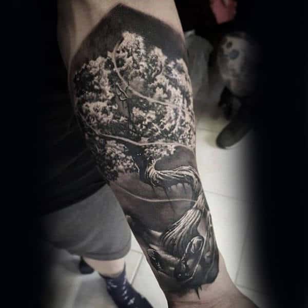 Tree Of Life Mens Forearm Sleeve Tattoos