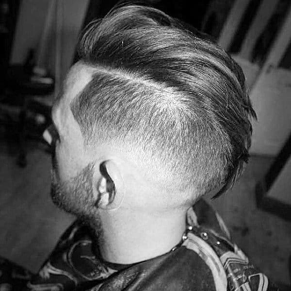 Trendy Fashion Forward Combed Back Mens Skin Fade Hairstyles