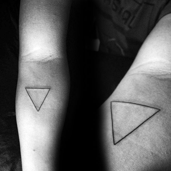Triangle Minimalist Small Mens Tattoo