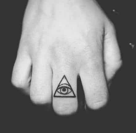 Triangle Third Eye Tattoo