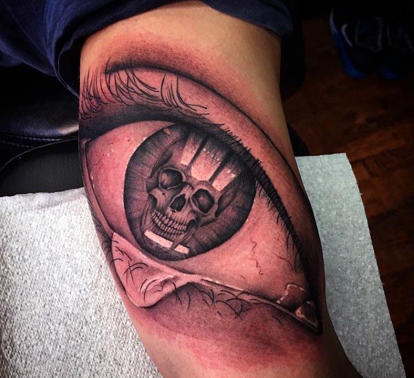 Eye Bicep Tattoo For Men