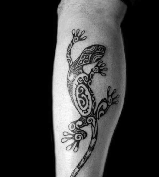 Tribal Gecko Guys Tattoo Designs