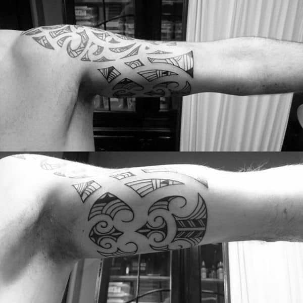 Tribal Inner Arm Tattoo On Gentleman
