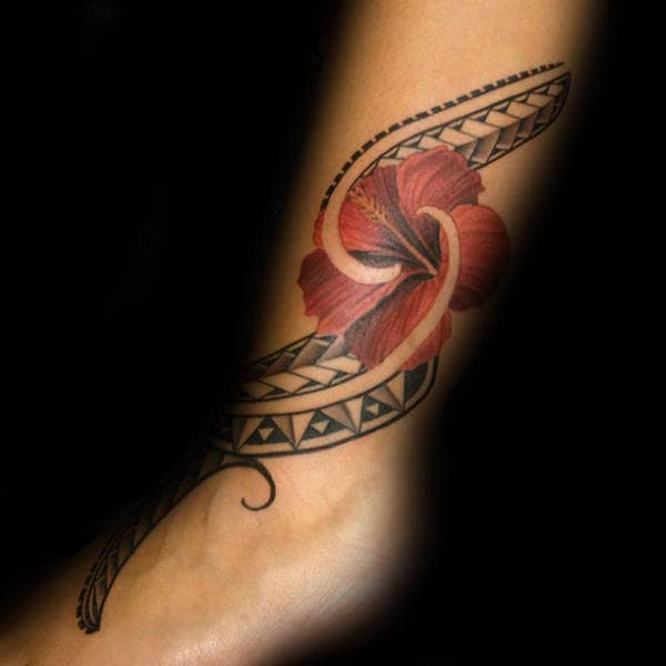 Hibiscus  Plumeria by Adam Considine TattooNOW