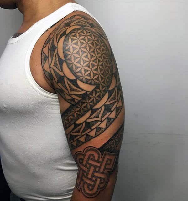 Tribal Mens Endless Knot Arm Tattoo