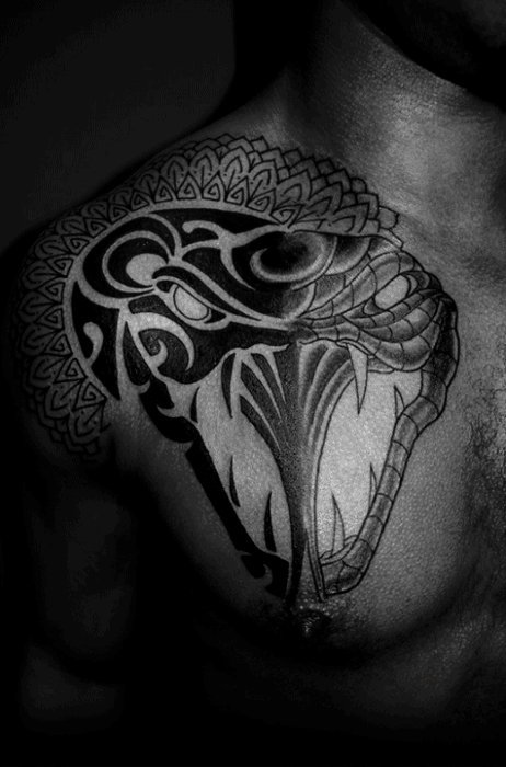 20 Tribal Snake Tattoo Designs For Men - Serpentine Ink Ideas