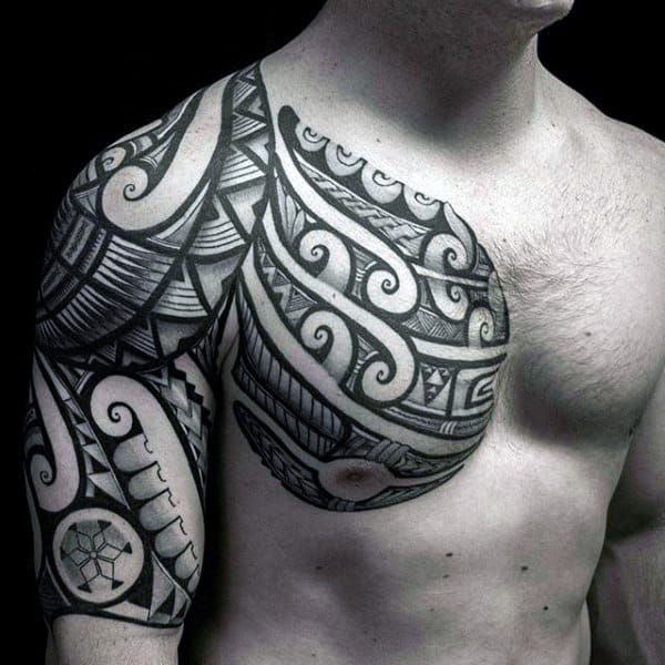 Tribal Tattoo Gentlemens Designs For Chest