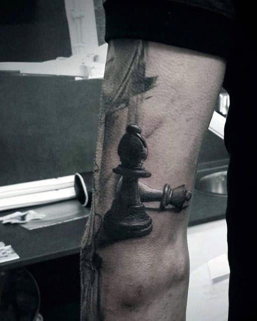 Tricep Male King Chess Piece 3d Tattoos