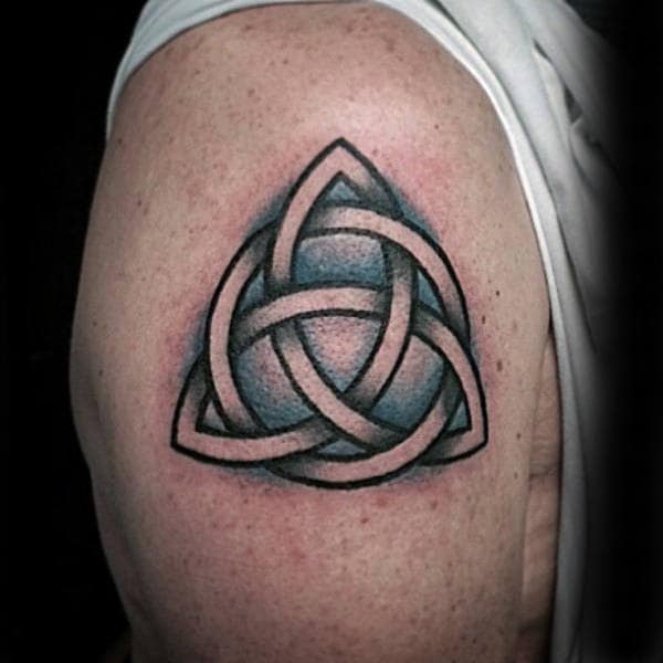Trinity Celtic Knot Mens Small Upper Arm Tattoo Ideas