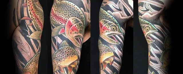 60 Trout Tattoo Designs For Men – Freshwater Fish Ink Ideas
