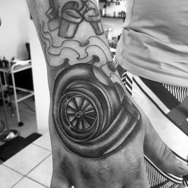 50 Turbo Tattoo Ideas For Men - Turbocharged Designs