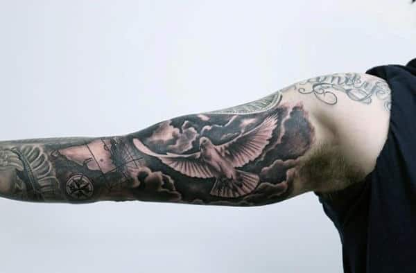 Turtle Dove Tattoo For Men Sleeve