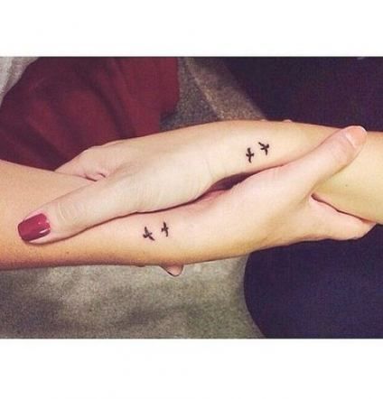 Twin Bird Friendship Tattoo