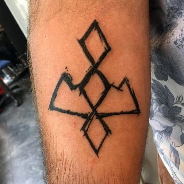 Twin Peaks Symbol Mens Arm Tattoos