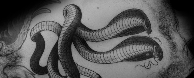 30 Two Headed Snake Tattoo Ideas For Men – Serpent Designs