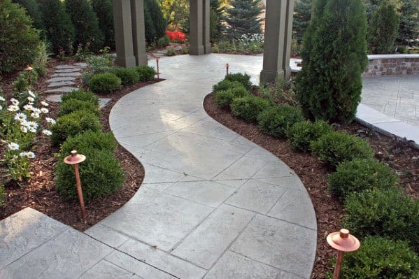 Top 60 Best Concrete  Walkway  Ideas Outdoor Path Designs 