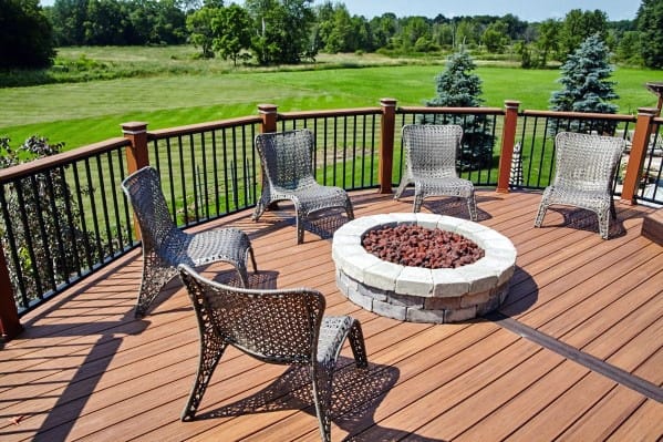 Top 50 Best Deck Fire Pit Ideas Wood, Are Fire Pits Safe On Composite Decks