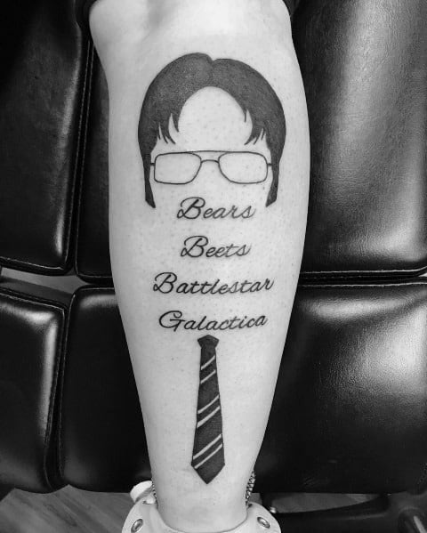 Unique Dwight Schrute Tattoos For Men.