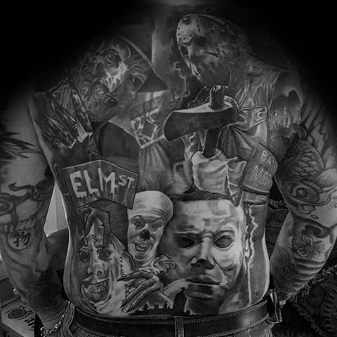 Unique Horror Movie Tattoos For Men