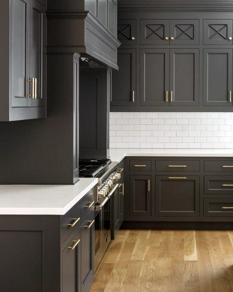 Unique Kitchen Flooring Designs Light Hardwood With Grey Cabinets