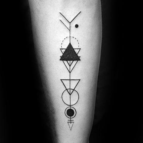 Unique Mens Geometric Arrow Tattoos