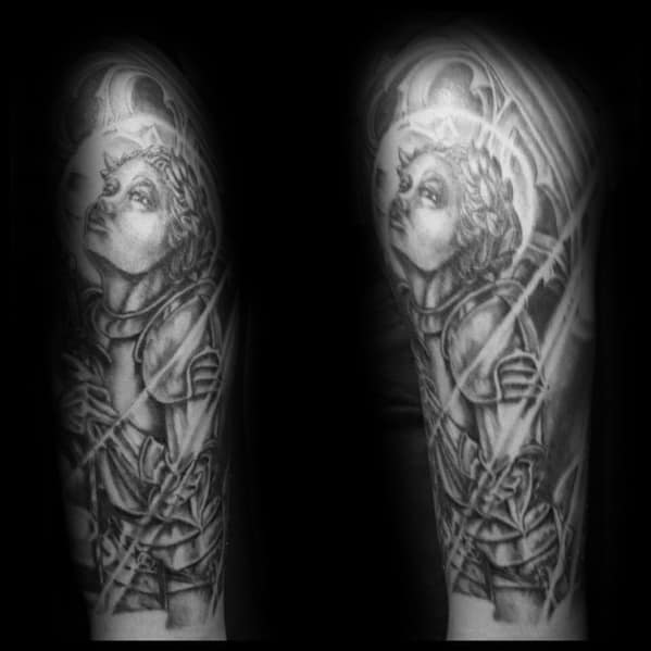 Unique Mens Joan Of Arc Tattoos