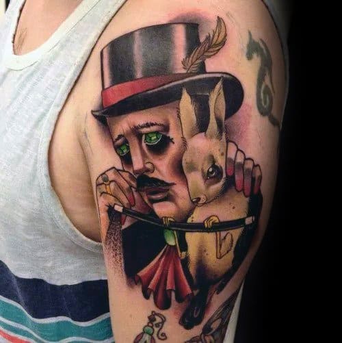Unique Mens Magician Tattoos On Arm