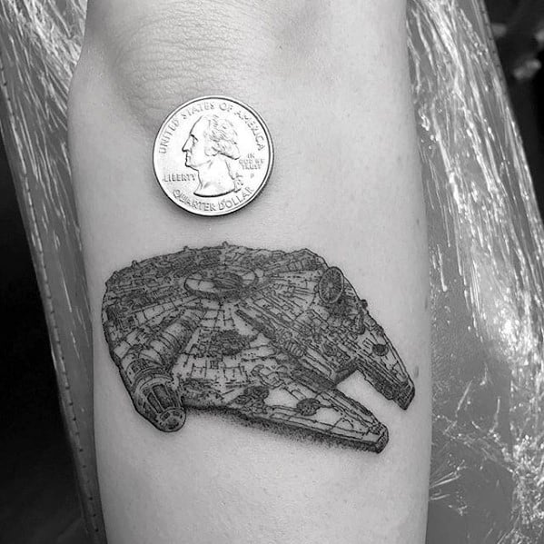 Unique Mens Millennium Falcon Tattoos