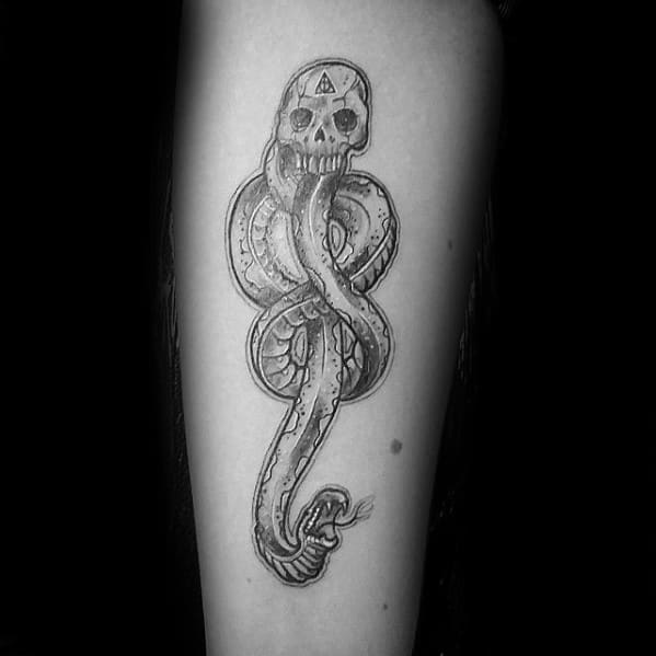 Unique Mens The Dark Mark Tattoos Inner Forearm