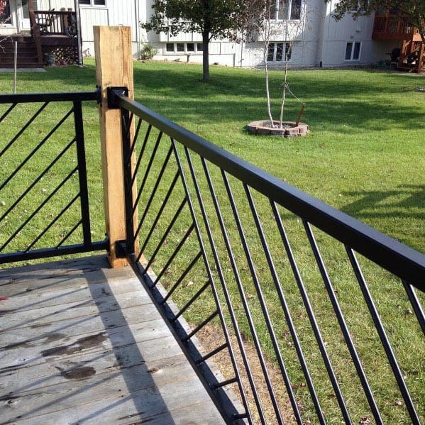 unique metal patterns deck railing 