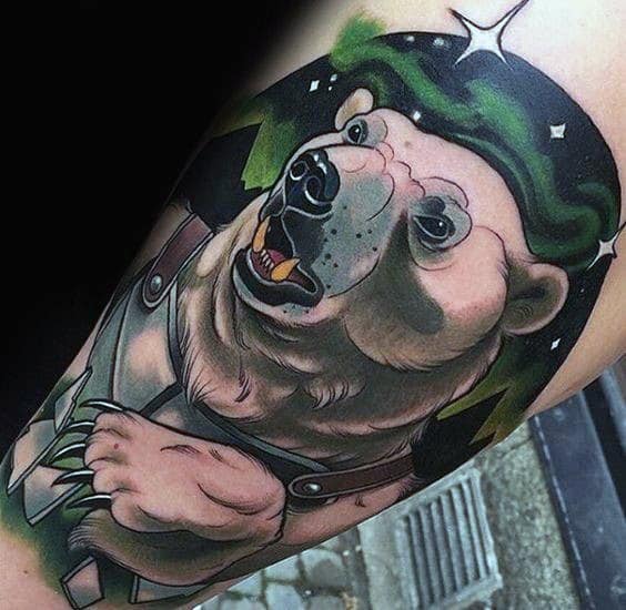 unique-neo-traditional-bear-tattoos-for-men