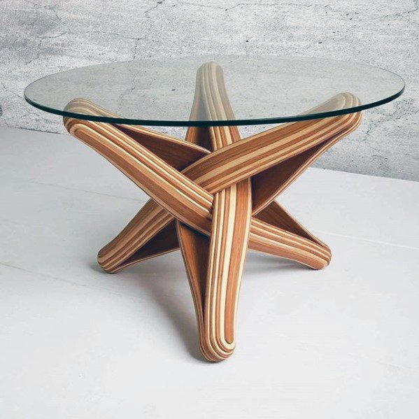 unique glass table 