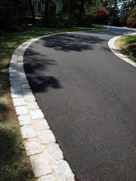 Unique Stone Edging Designs For Blacktop Driveway